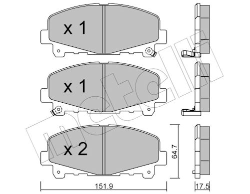 METELLI Bremseklodser 2208670
