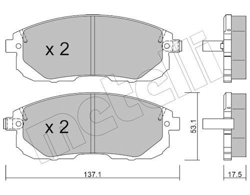 METELLI Bremseklodser 2208761