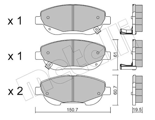 METELLI Bremseklodser 2208790