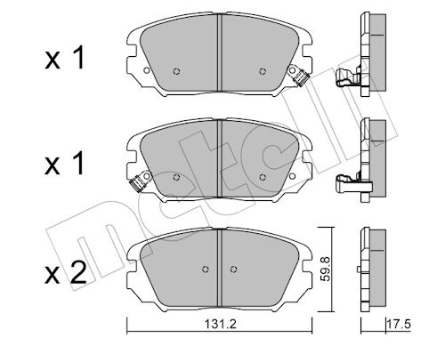 METELLI Bremseklodser 2208850