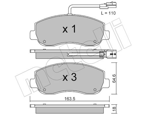 METELLI Bremseklodser 2208980