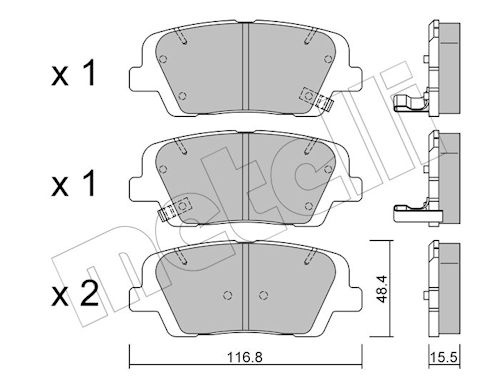 METELLI Bremseklodser 2209010