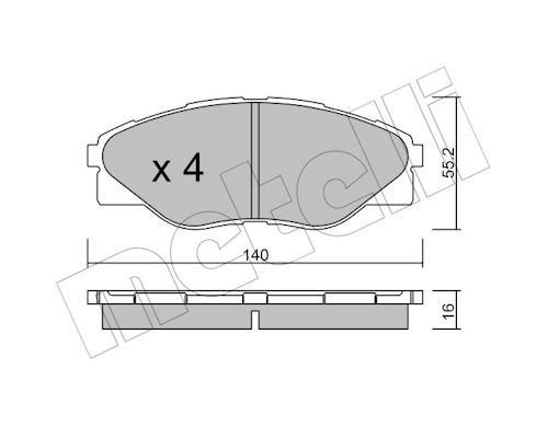 METELLI Bremseklodser 2209360