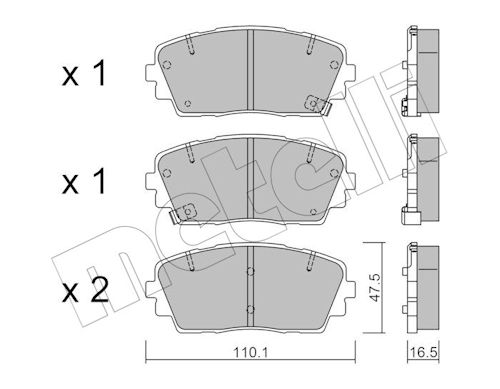 METELLI Bremseklodser 2209410