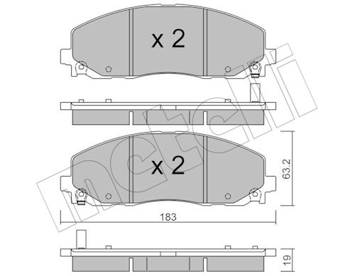 METELLI Bremseklodser 2209460
