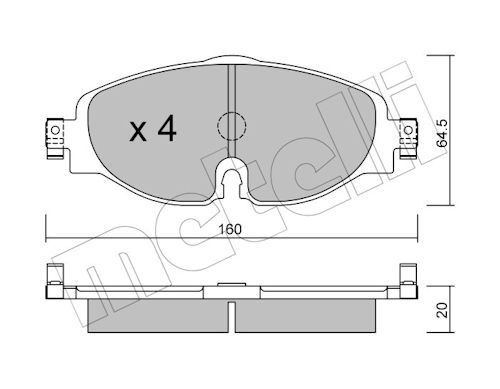 METELLI Bremseklodser 2209500