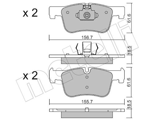 METELLI Bremseklodser 2209600