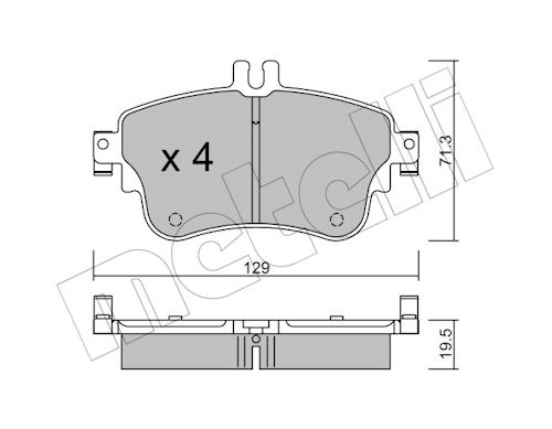 METELLI Bremseklodser 2209640