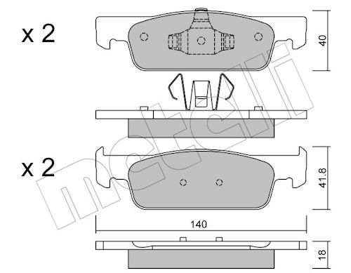 METELLI Bremseklodser 2209750