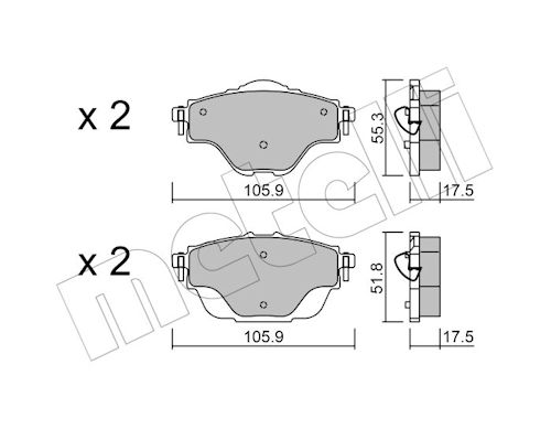 METELLI Bremseklodser 2209880