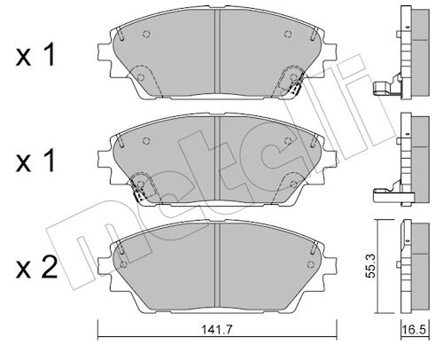 METELLI Bremseklodser 2209920