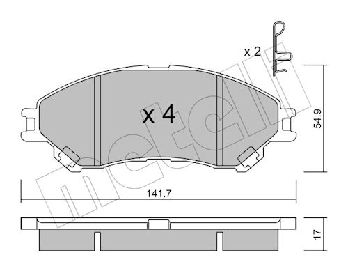 METELLI Bremseklodser 2209960