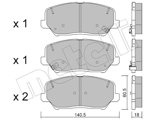 METELLI Bremseklodser 2209970