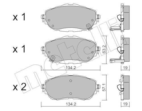 METELLI Bremseklodser 2209980 for TOYOTA