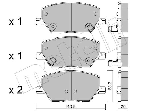 METELLI Bremseklodser 2210010