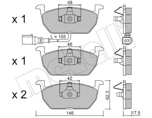METELLI Bremseklodser 2210280