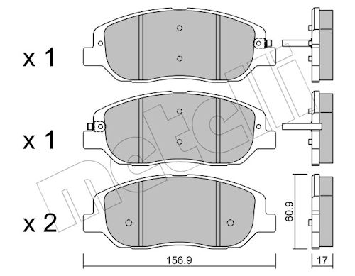 METELLI Bremseklodser 2210310