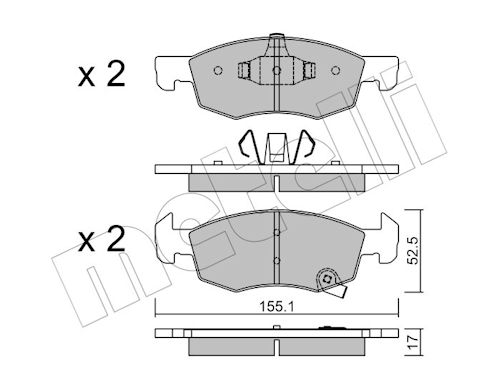 METELLI Bremseklodser 2210340