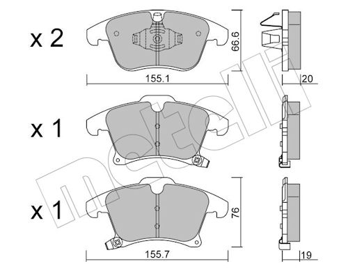 METELLI Bremseklodser 2210390
