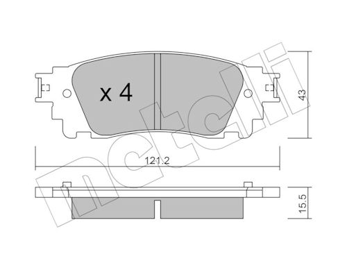 METELLI Bremseklodser 2210410