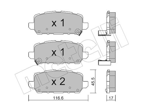 METELLI Bremseklodser 2210840
