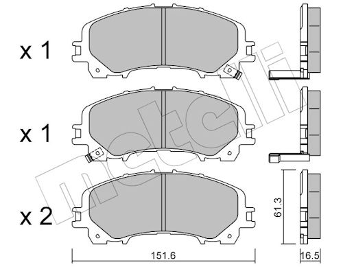 METELLI Bremseklodser 2210820