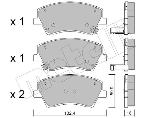 METELLI Bremseklodser 2210920