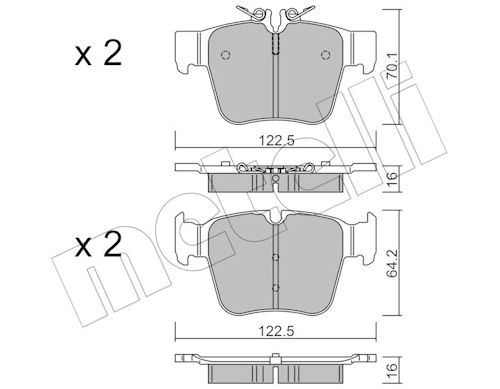 METELLI Bremseklodser 2211350
