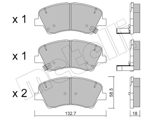 METELLI Bremseklodser 2211670