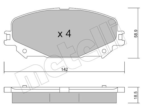 METELLI Bremseklodser 2211760