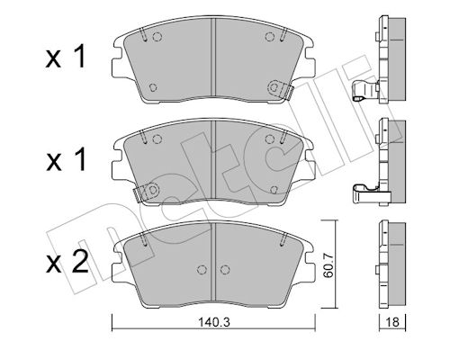 METELLI Bremseklodser 2211640