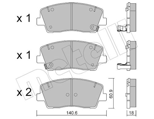 METELLI Bremseklodser 2211690