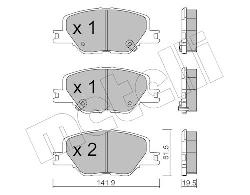 METELLI Bremseklodser 2211770