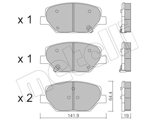 METELLI Bremseklodser 2211780