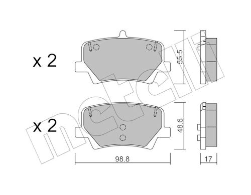 METELLI Bremseklodser 2211870 for VOLVO