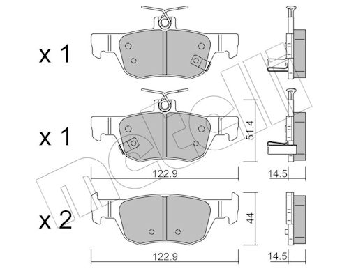 METELLI Bremseklodser 2212260