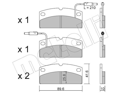 METELLI Bremseklodser 2212310