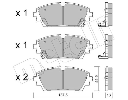 METELLI Bremseklodser 2212370