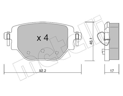 METELLI Bremseklodser 2212460