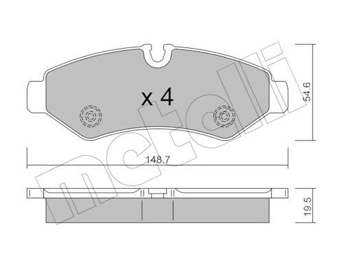 METELLI Bremseklodser 2212750