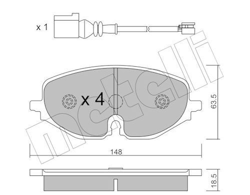 METELLI Bremseklodser 2212800