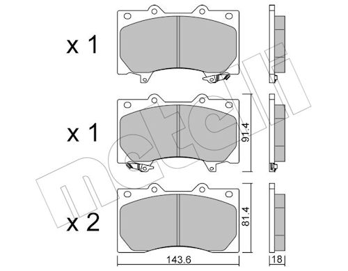 METELLI Bremseklodser 2212790