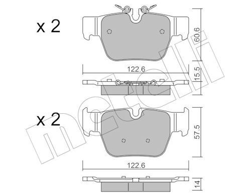 METELLI Bremseklodser 2212670