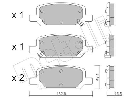 METELLI Bremseklodser 2212780
