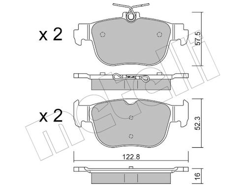 METELLI Bremseklodser 2212810