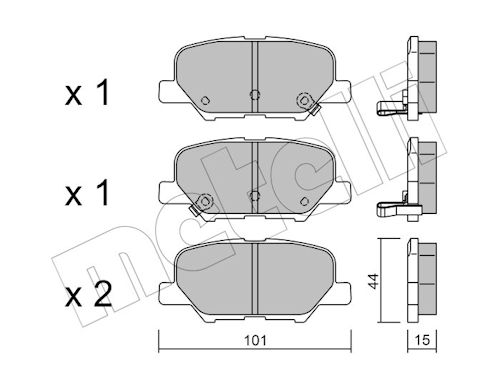 METELLI Bremseklodser 2209950
