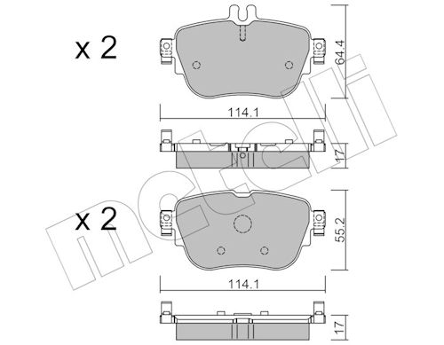 METELLI Bremseklodser 2211360