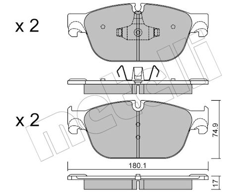 METELLI Bremseklodser 2208540