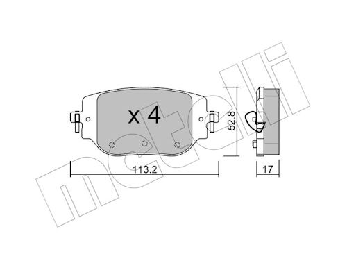 METELLI Bremseklodser 2213460