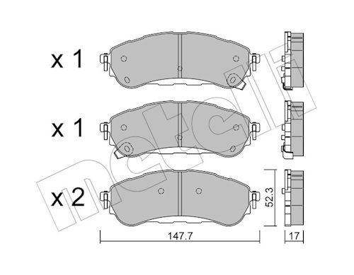 METELLI Bremseklodser 2213440